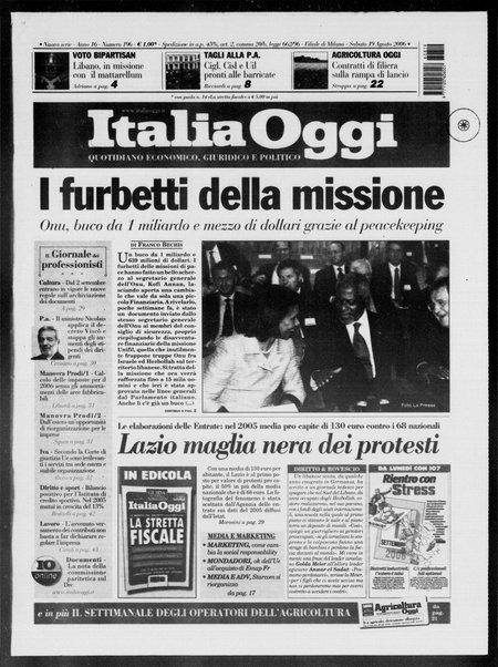 Italia oggi : quotidiano di economia finanza e politica